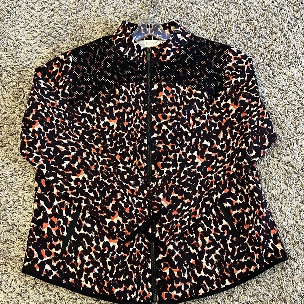 ZENERGY Neema Vivid‎ Animal Jacket Size L NWT By Chico’s